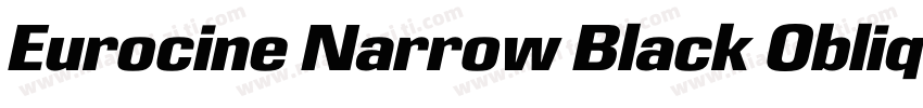 Eurocine Narrow Black Oblique字体转换
